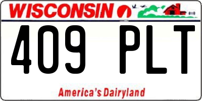 WI license plate 409PLT
