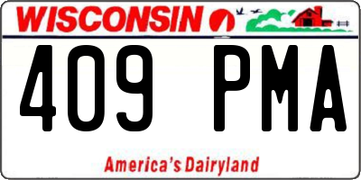 WI license plate 409PMA