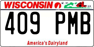 WI license plate 409PMB