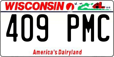 WI license plate 409PMC