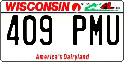 WI license plate 409PMU
