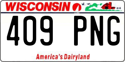 WI license plate 409PNG