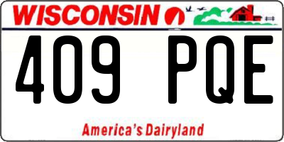 WI license plate 409PQE