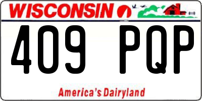 WI license plate 409PQP