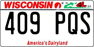 WI license plate 409PQS