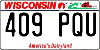 WI license plate 409PQU