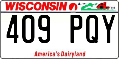 WI license plate 409PQY
