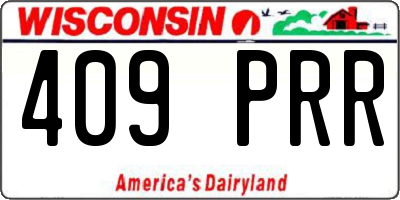WI license plate 409PRR