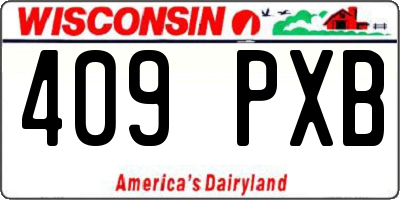 WI license plate 409PXB
