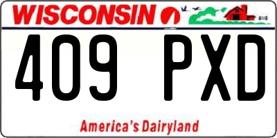 WI license plate 409PXD