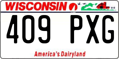 WI license plate 409PXG