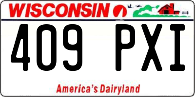 WI license plate 409PXI