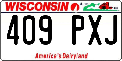 WI license plate 409PXJ