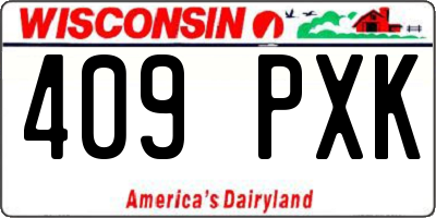 WI license plate 409PXK
