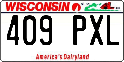 WI license plate 409PXL