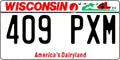 WI license plate 409PXM