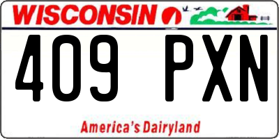 WI license plate 409PXN
