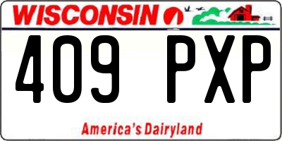 WI license plate 409PXP