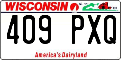 WI license plate 409PXQ