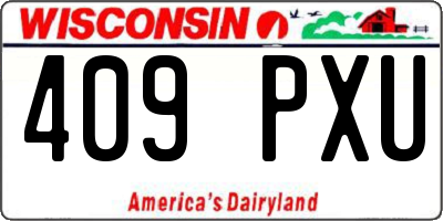 WI license plate 409PXU