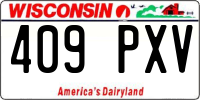 WI license plate 409PXV