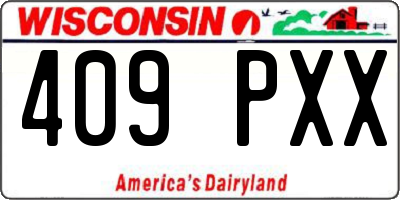 WI license plate 409PXX