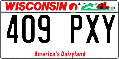 WI license plate 409PXY