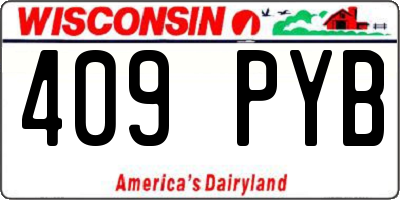 WI license plate 409PYB