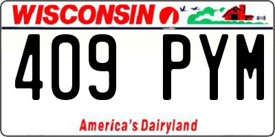 WI license plate 409PYM