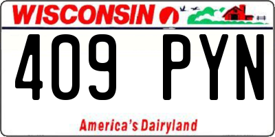 WI license plate 409PYN