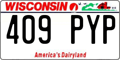 WI license plate 409PYP