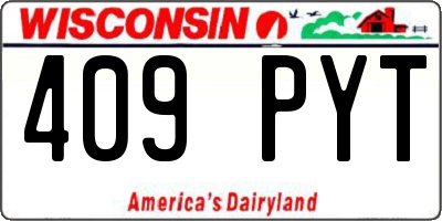 WI license plate 409PYT