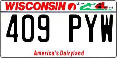 WI license plate 409PYW