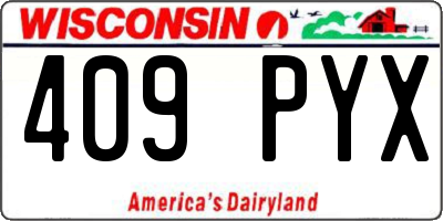 WI license plate 409PYX