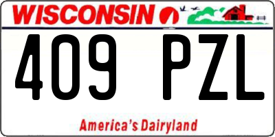 WI license plate 409PZL