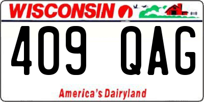 WI license plate 409QAG
