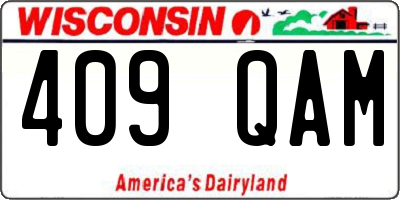 WI license plate 409QAM