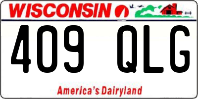 WI license plate 409QLG
