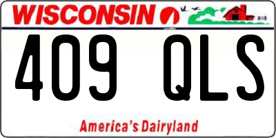 WI license plate 409QLS