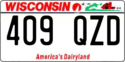 WI license plate 409QZD
