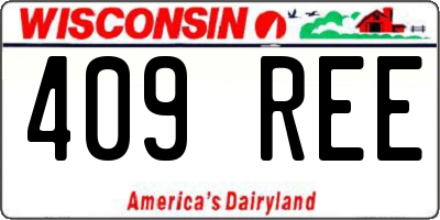 WI license plate 409REE