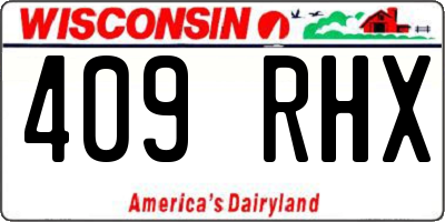 WI license plate 409RHX