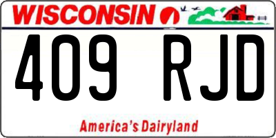 WI license plate 409RJD