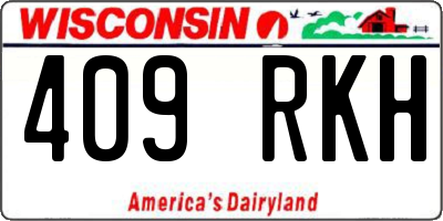 WI license plate 409RKH