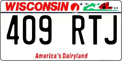 WI license plate 409RTJ