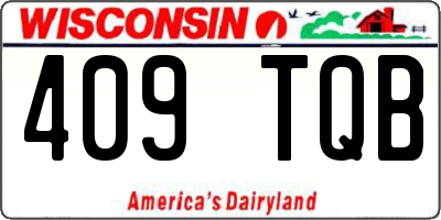 WI license plate 409TQB