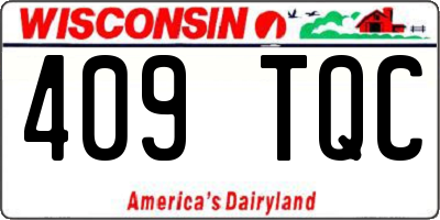 WI license plate 409TQC