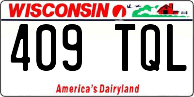 WI license plate 409TQL