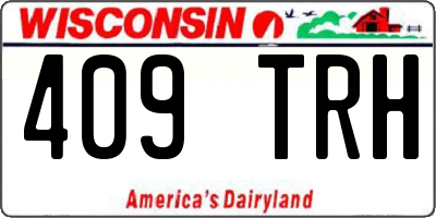 WI license plate 409TRH