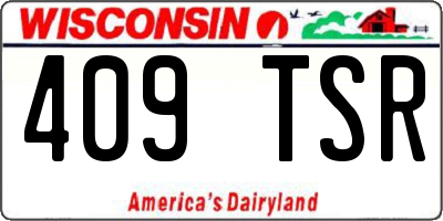 WI license plate 409TSR